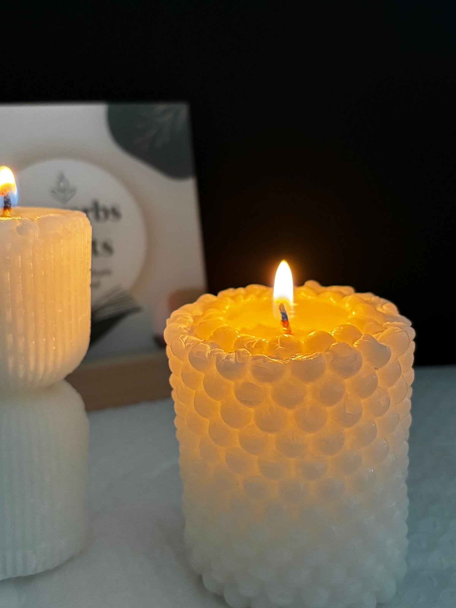 Anointed Spiral Pearl Sculpture Prayer Candle - Proverbs & Spirit