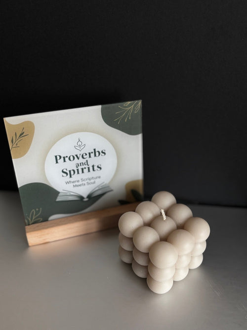 Bubble in Faith Sculpture Prayer Candle - Proverbs & Spirit