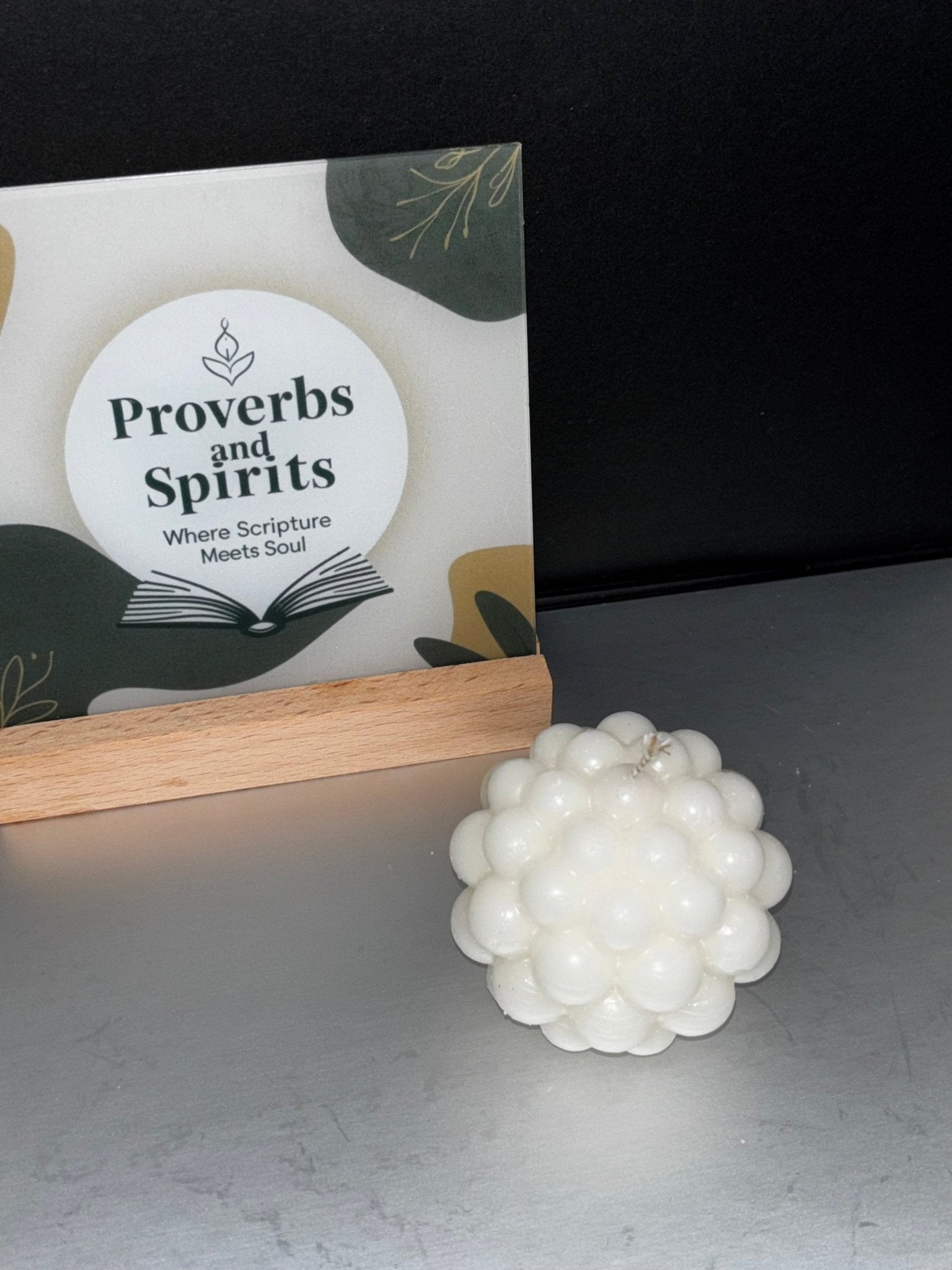 Heavenly Manna Sculpture Prayer Candle - Proverbs & Spirit