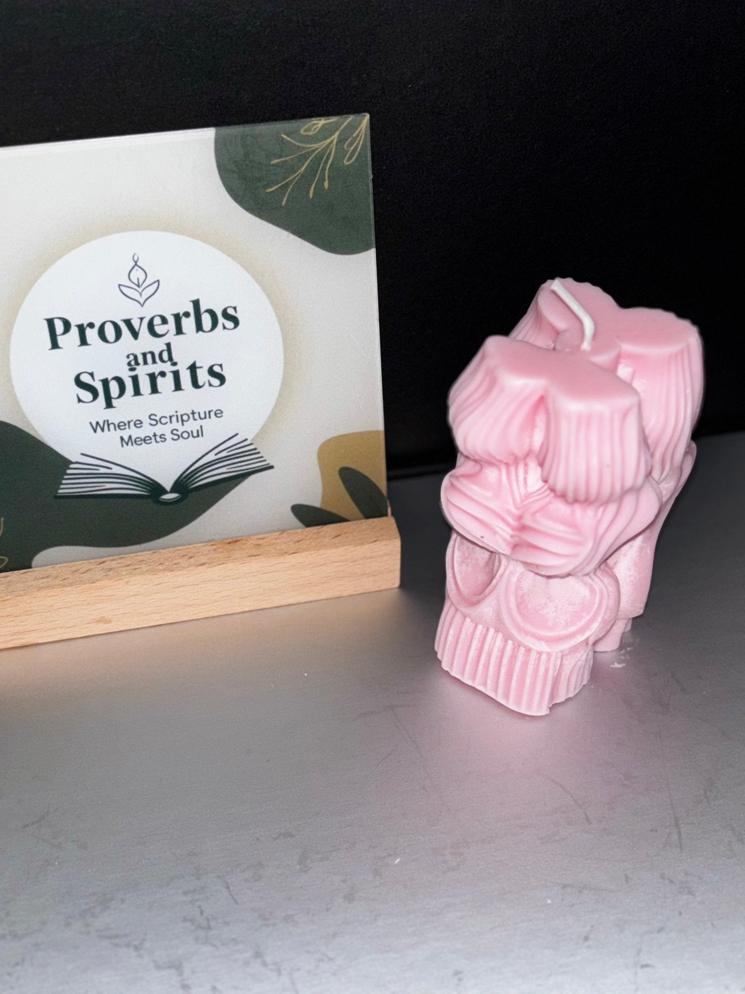 Living Waters Sculpture Prayer Candle - Proverbs & Spirit